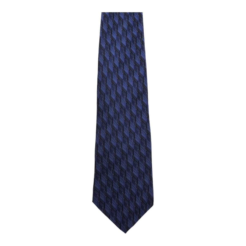 Arrow Geometric Pattern Blue  100% Silk Necktie